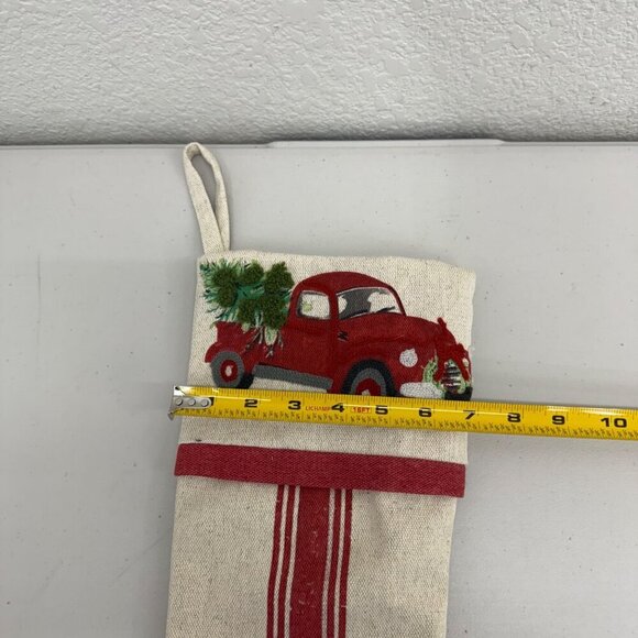 Red Truck and Tree Cuff Stocking Christmas Holiday Decoration - Picture 6 of 6